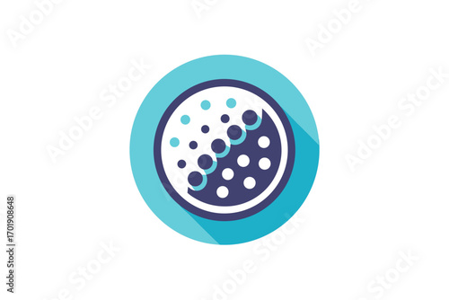 Hollow dot burst hollow circle dots rising diagonally