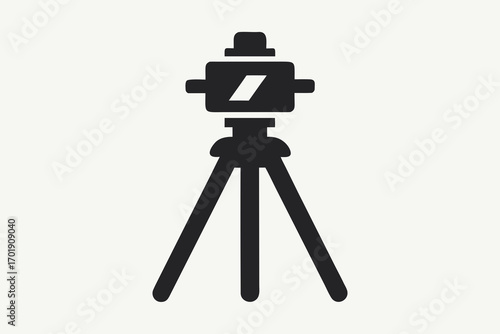 Micro tripod silhouette tiny simple tripod vector outline