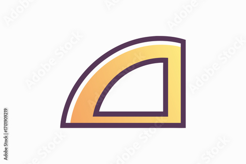 Minimal corner arc smooth geometric quarter circle design