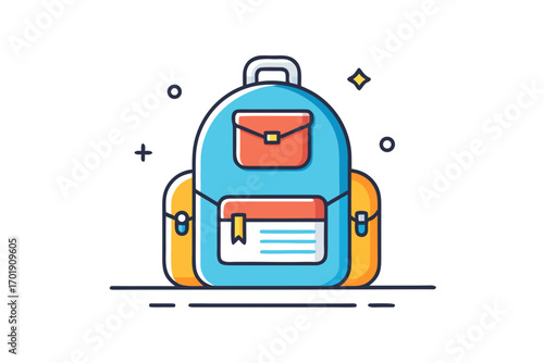 school backpack icon casual bag for daily use