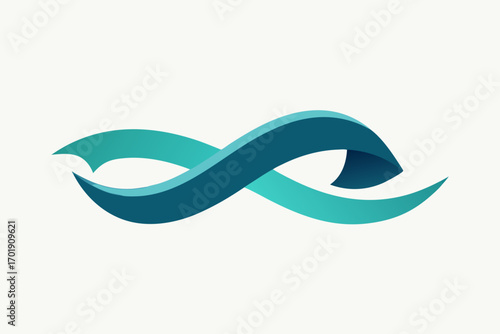 ribbon curve bending like ocean wave abstract
