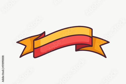 Ribbon strip floating loosely with uneven natural edges