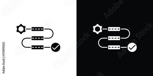 Workflow process icon symbol for templates, web design and infographics