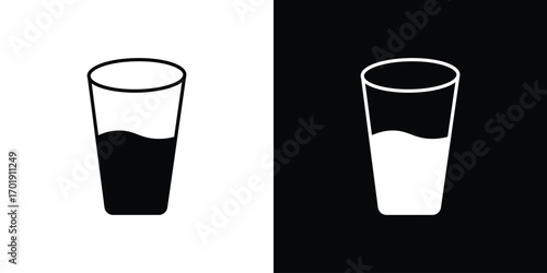 Water glass icon symbol for templates, web design and infographics