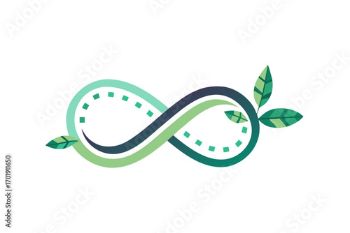 Twisted ribbon line flowing organic twisting ribbon