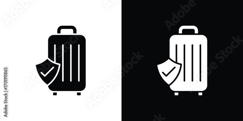 Travel insurance icon symbol for templates, web design and infographics