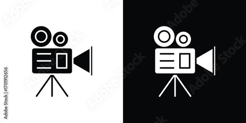TV camera icon symbol for templates, web design and infographics