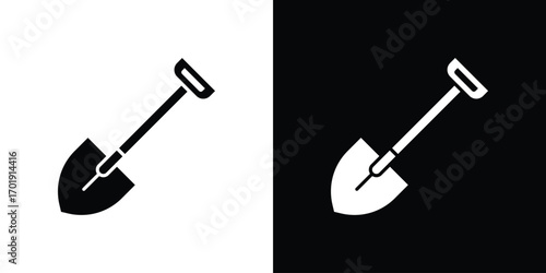 Shovel icon symbol for templates, web design and infographics