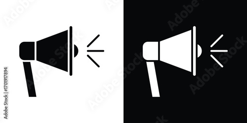 Megaphone icon symbol for templates, web design and infographics