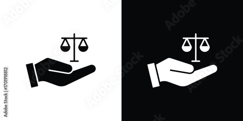 Law icon symbol for templates, web design and infographics