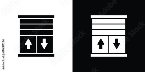 Jalousie icon symbol for templates, web design and infographics