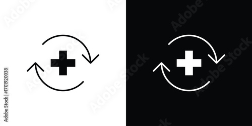 Health recovery icon symbol for templates, web design and infographics