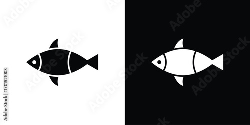 Fish icon symbol for templates, web design and infographics