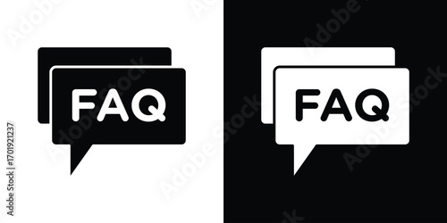 FAQ icon symbol for templates, web design and infographics