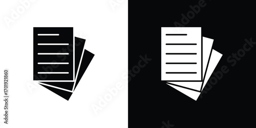 Document papers icon symbol for templates, web design and infographics