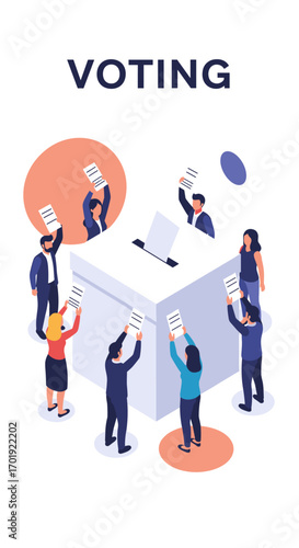 Citizens exercising their democratic right participating in the election process