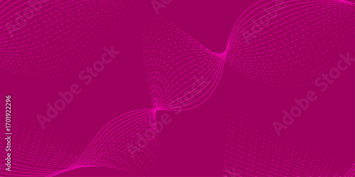 Abstract wave lines vector illustration design with blue curved light texture. flowing wave design and fine lines and halftone dots. Multiple overlapping sinusoidal curves. Spaced line, dotted pattern