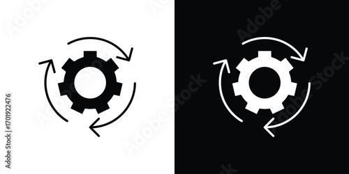 Continuous changes icon symbol for templates, web design and infographics