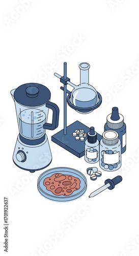 Exploring the future of food production with lab grown meat and advanced science equipment for home cooking experiments