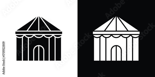Circus tent icon symbol for templates, web design and infographics