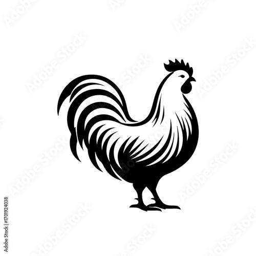 Graceful Hen Vector Illustration – Farm Animal Design
