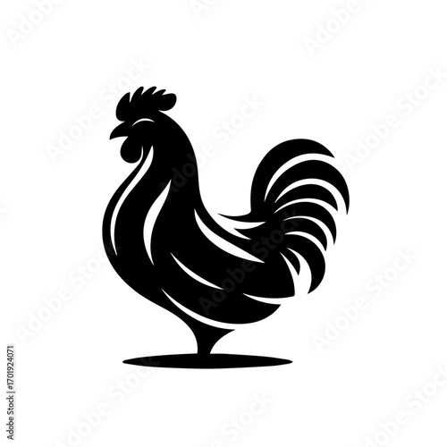 Standing Hen Vector Illustration – Farm Bird Artwork
