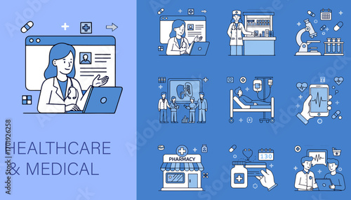 Healthcare & Medical Concept Illustrations: A Vector Set