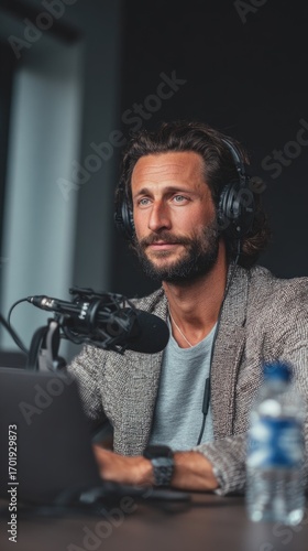Engaging podcast recording in a modern studio
