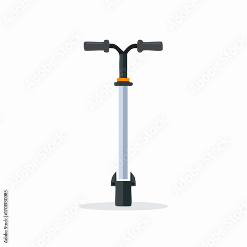 Modern scooter handlebars and stem with simple flat design elements