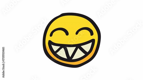 Set of animated emoticons part one. Transparent background