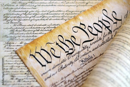 We the people, the beginning of the preamble to the United States constitution
