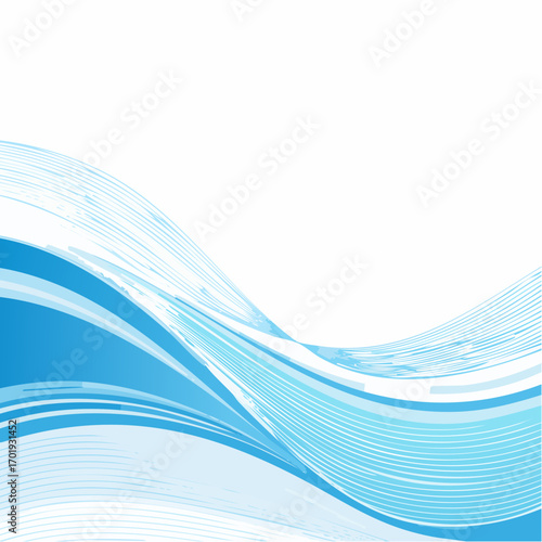 fließenden Linien in Blau- und Türkistönen