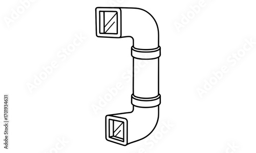 Simple periscope illustration for creative coloring pages and educational projects