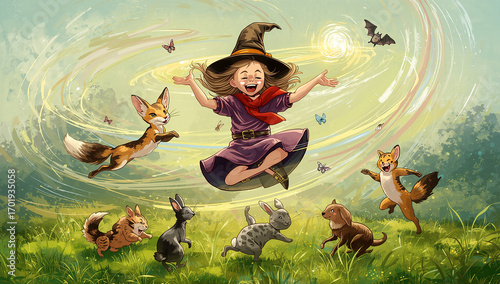 This little witch, her animal friends, and the enchantment of a sunny day make for a truly magical adventure.