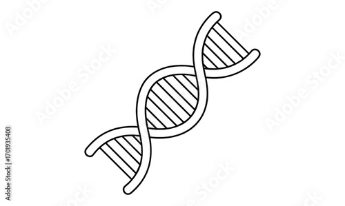 Dna helix outline for educational coloring activities and science projects