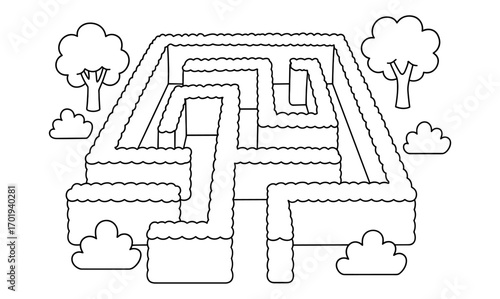 Fun and engaging maze coloring page for kids' activities and creative learning