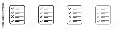 Guidelines icons. thin line symbols in strokes