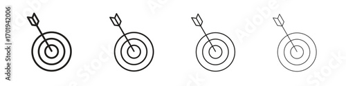 Goalfor banner and packaging design Vector illustrationsnting icons. thin line symbols in strokes