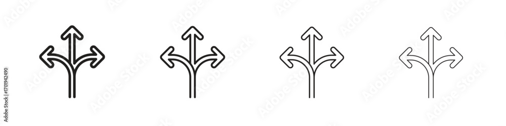 Obraz premium Flexibility icons. thin line symbols in strokes