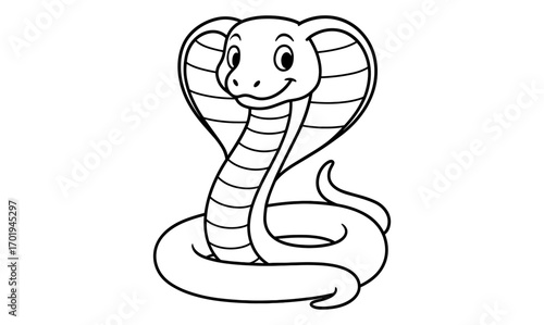 Friendly cobra coloring page for children’s activities and creative fun