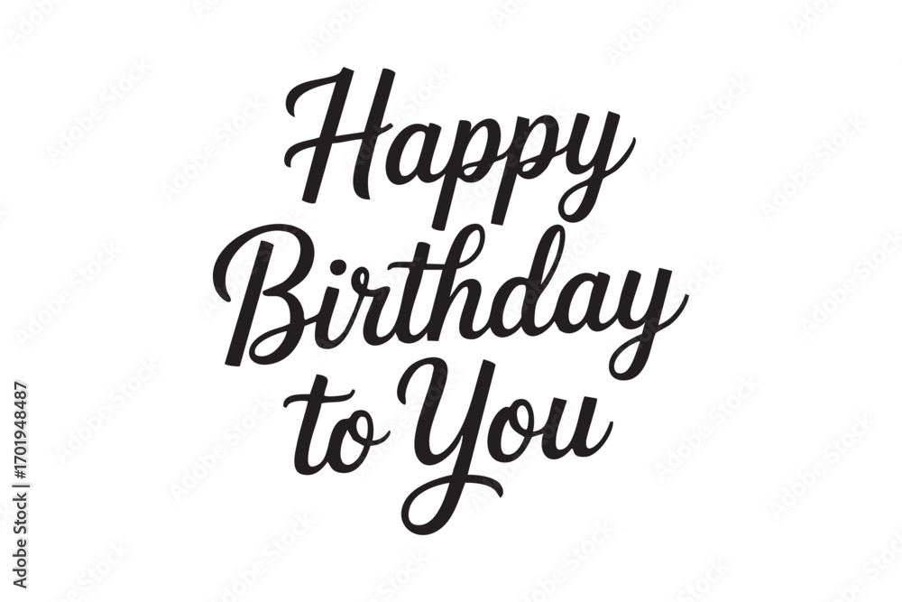 Fototapeta premium Happy Birthday Typography Designs