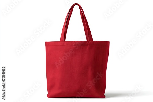 Red canvas tote bag (3)
