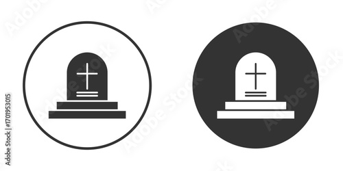 Tombstone icon or Logo. Flat Style vector EPS.