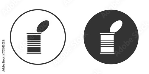 Tin can icon or Logo. Flat Style vector EPS.