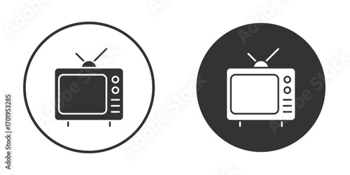 TV icon or Logo. Flat Style vector EPS.
