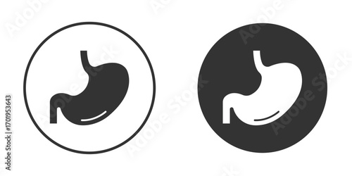 Stomach icon or Logo. Flat Style vector EPS.