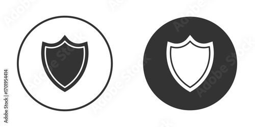 Shield icon or Logo. Flat Style vector EPS.