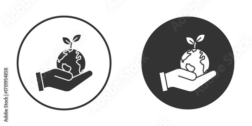 Save environment icon or Logo. Flat Style vector EPS.