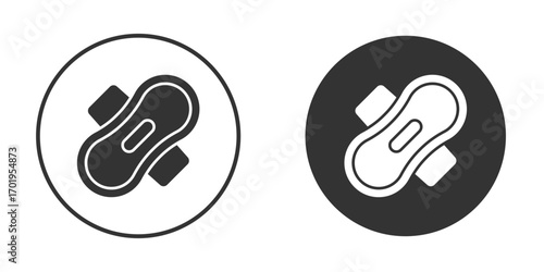 Sanitary pad icon or Logo. Flat Style vector EPS.