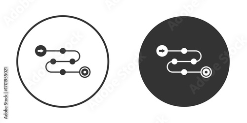 Roadmap icon or Logo. Flat Style vector EPS.